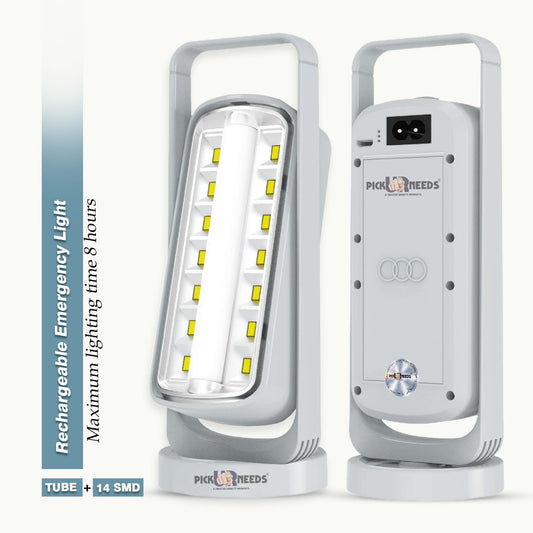 Pick Ur Needs Emergency Rechargeable 14 SMD+ Tube LED Floor Lantern Lamp Flashlight