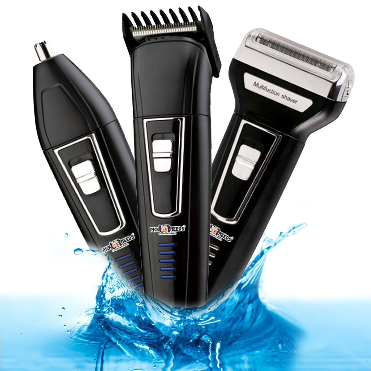 Pick Ur Needs Professional 3 In1 Cordless Hair Rechargeable Shaver Bea