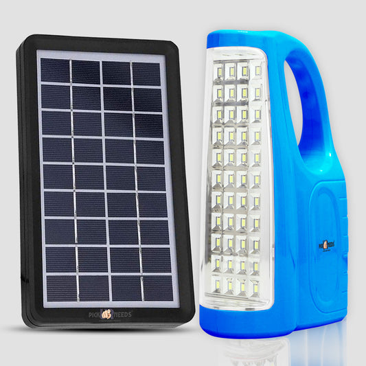 Pick Ur Needs® Brightest Rechargeable 44 LED Home Emergency Lantern Light with Eco Friendly Solar Panel (9V+ 3 W)